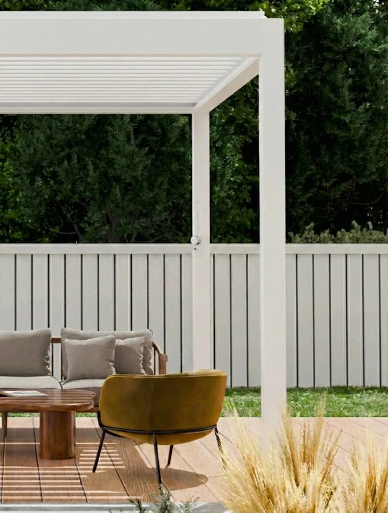 PergoMaxx Motion bijela (PL9002) close-up s patentiranom ručkom