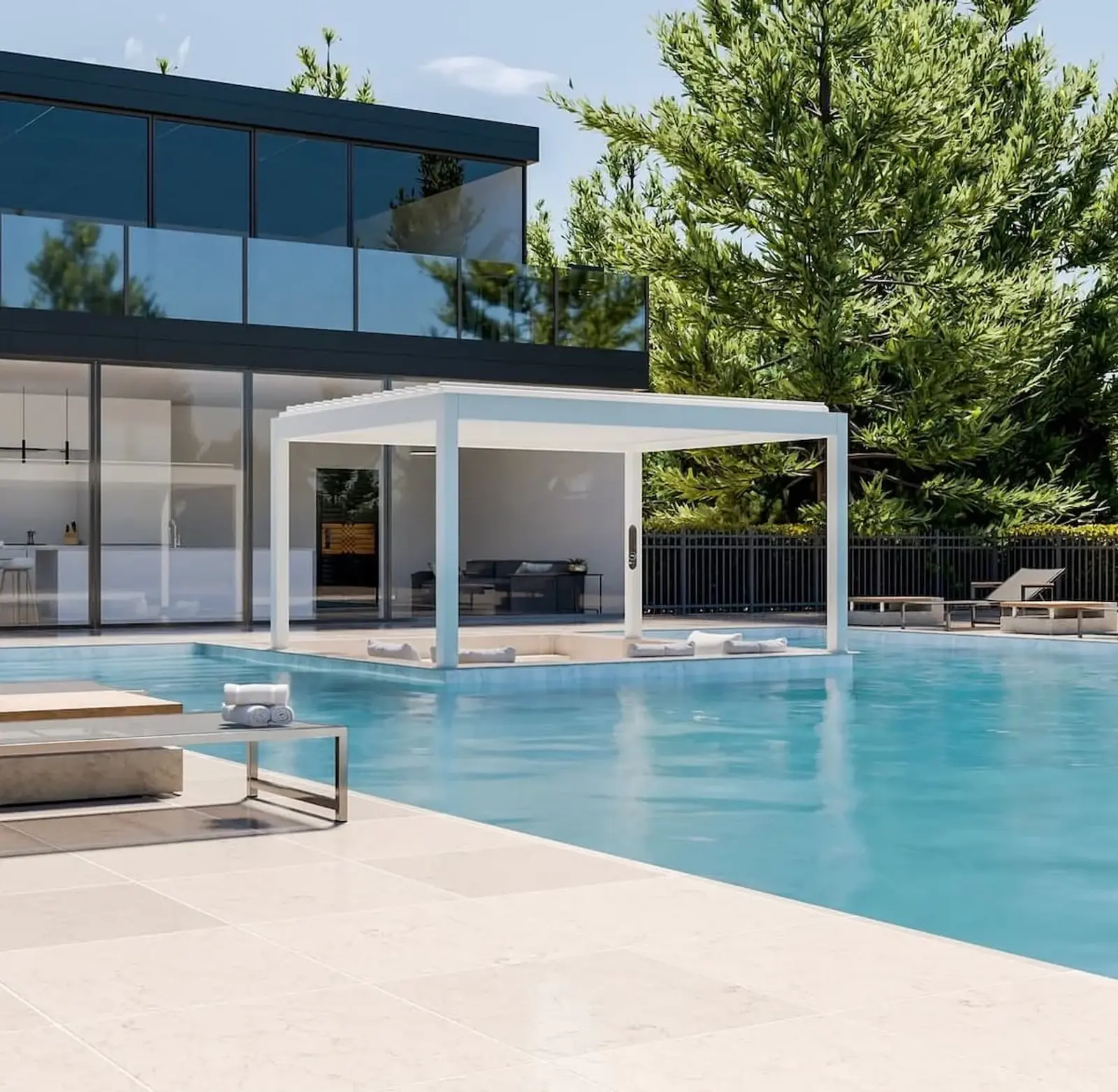 Aluminijski carport — bioklimatska pergola za zaštitu automobila