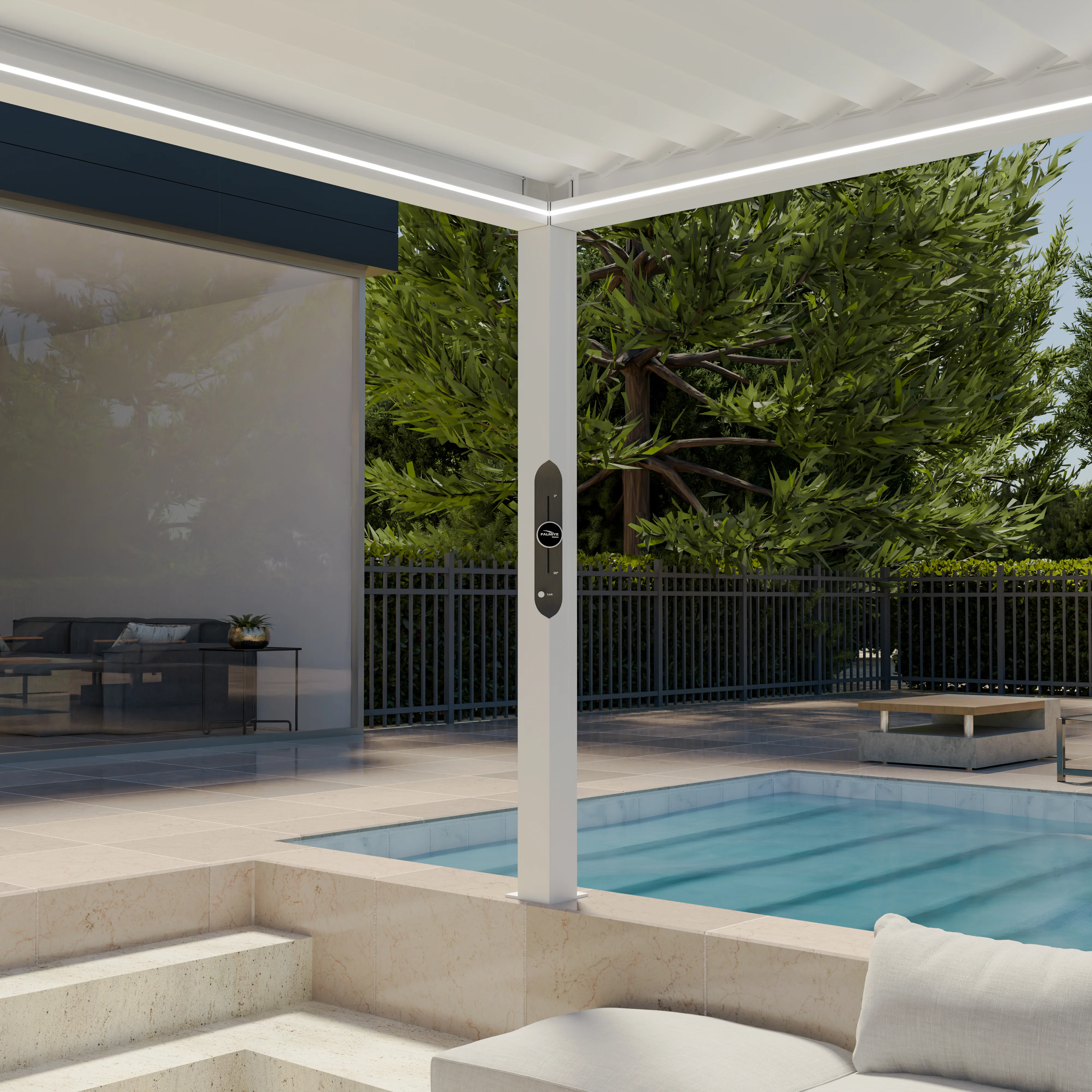 PergoMaxx Motion ručka integrirana u 120×120 mm aluminijski stup