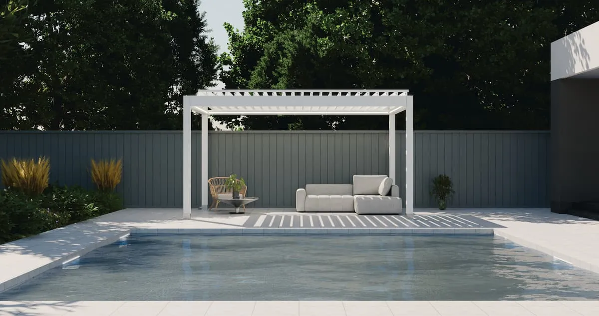 PergoMaxx Motion X motorizirana bioklimatska pergola s TiMotion JP5-N-2C0 aktuatorima